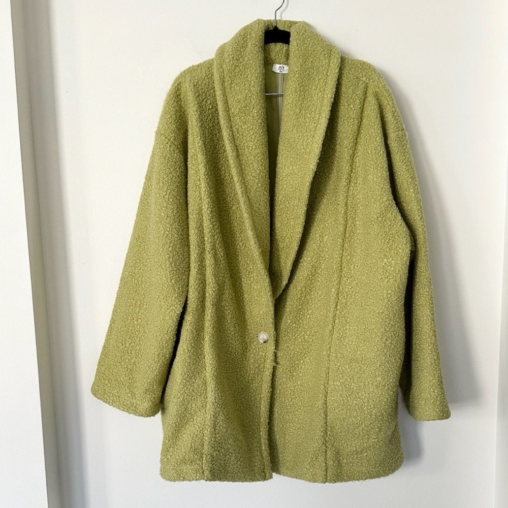 NLT Green Women’s Sherpa Coat 3X